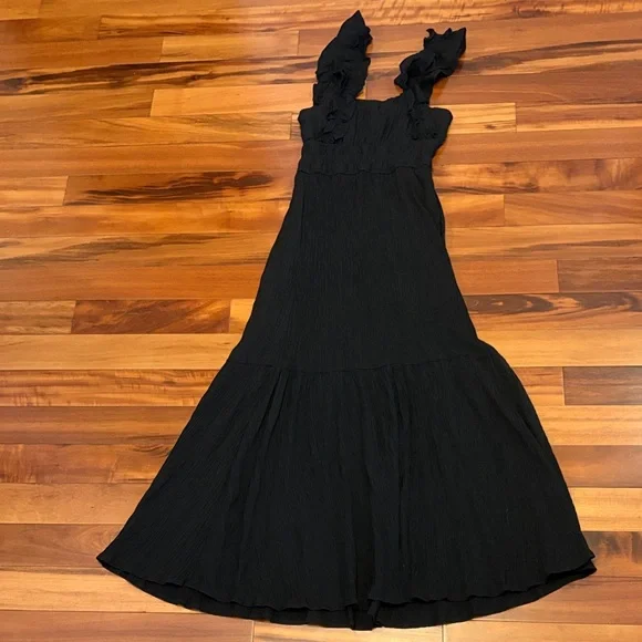 Kismet Black Ruffled Maxi Dress - Picture 6 of 9